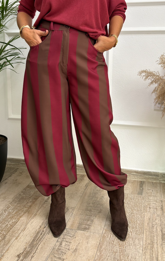 Pantalon Globo Rayas